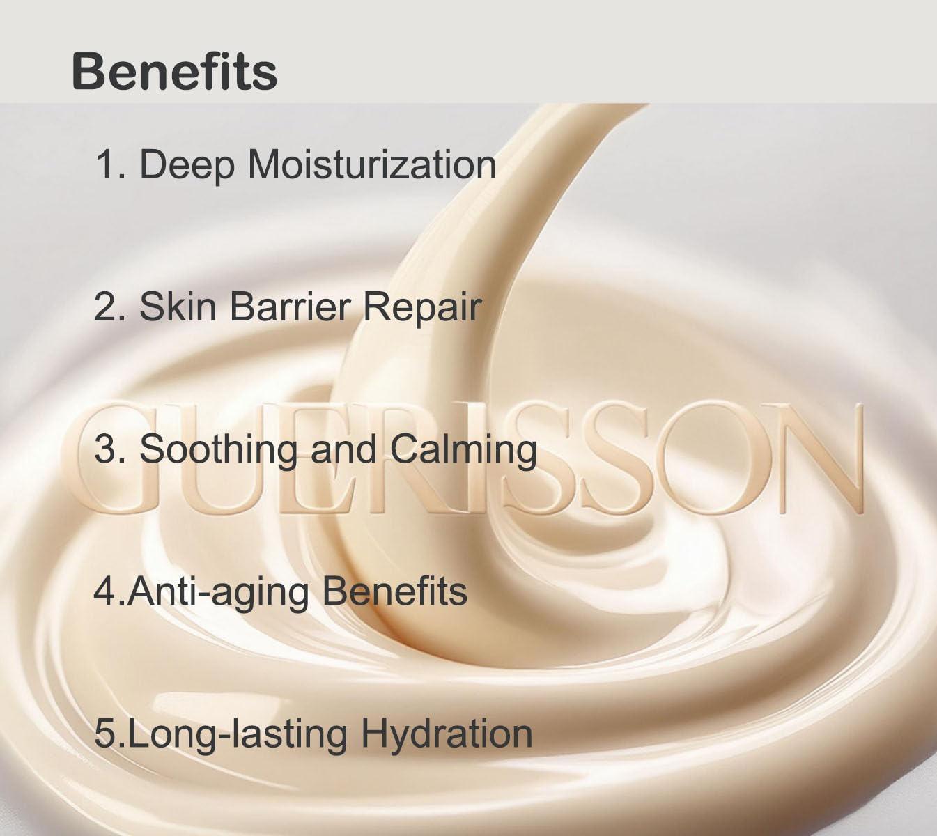 Guerisson 9 Complex Cream offers 72-hour hydration for long-lasting moisture.
