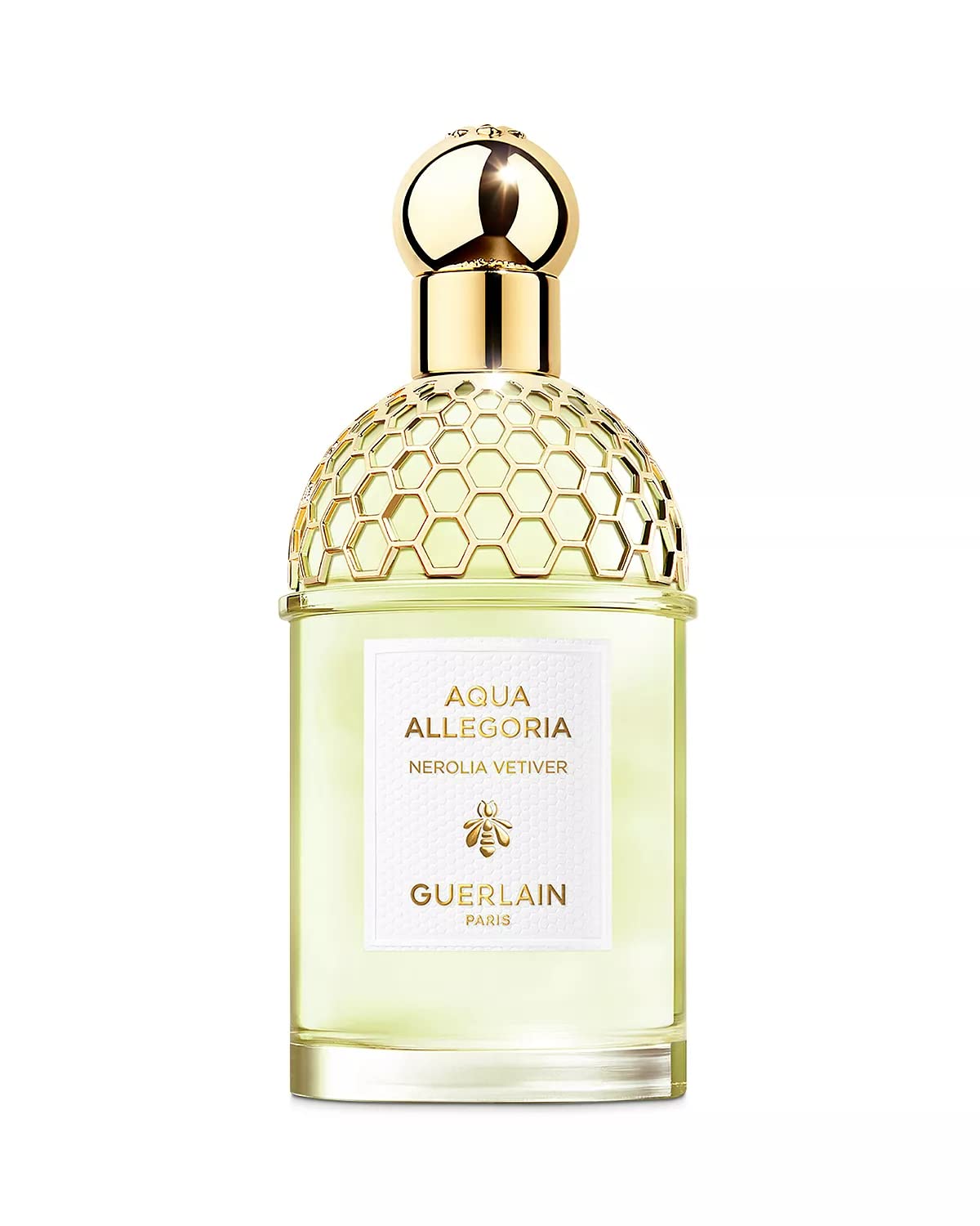 Guerlain Nerolia Vetiver bottle shows refillable design for sustainable luxury fragrance.