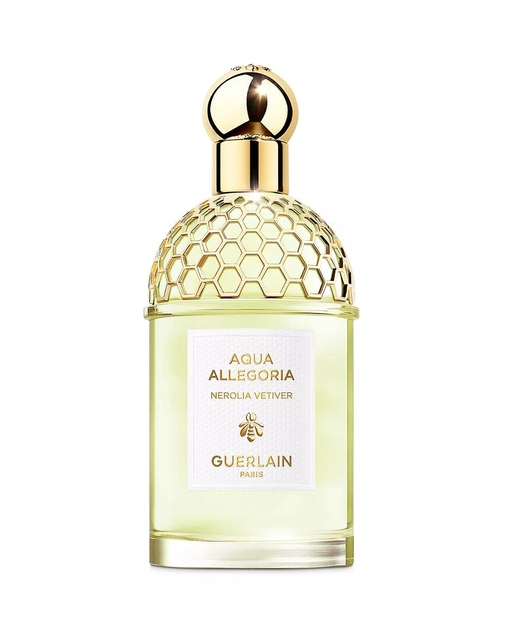 Guerlain Nerolia Vetiver bottle shows refillable design for sustainable luxury fragrance.