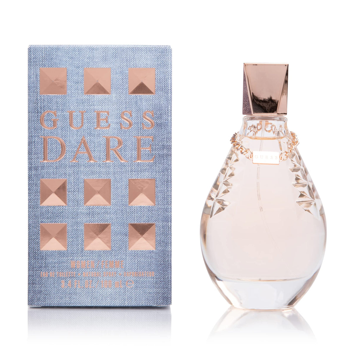 GUESS Dare bottle-front view communicates modern romance and confident daily wear.