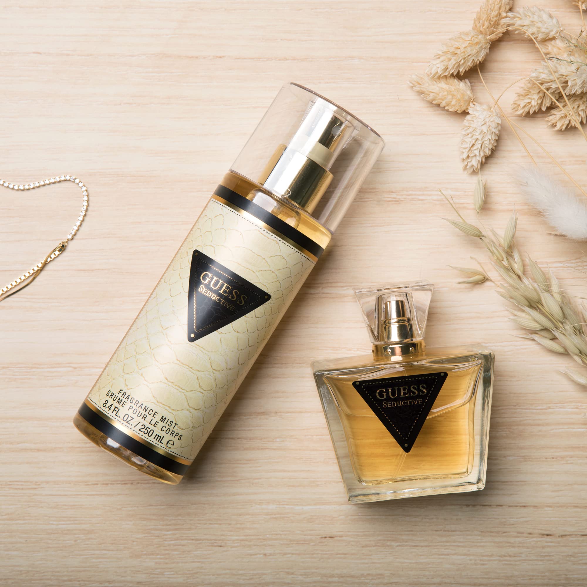 Guess Seductive cap closeup highlighting premium glamour and long-lasting scent