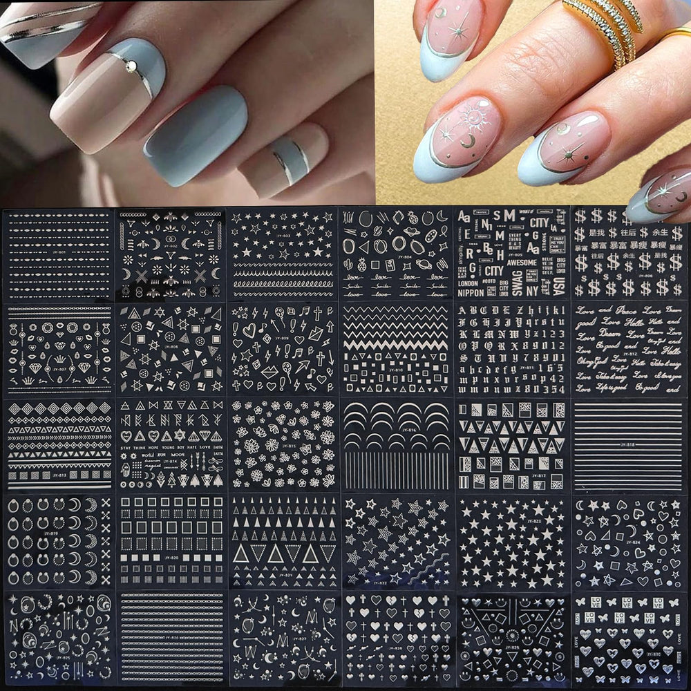 GUFUGU 3D self adhesive nail decals ideal for quick long lasting nail art.