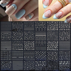 GUFUGU 3D self adhesive nail decals ideal for quick long lasting nail art.