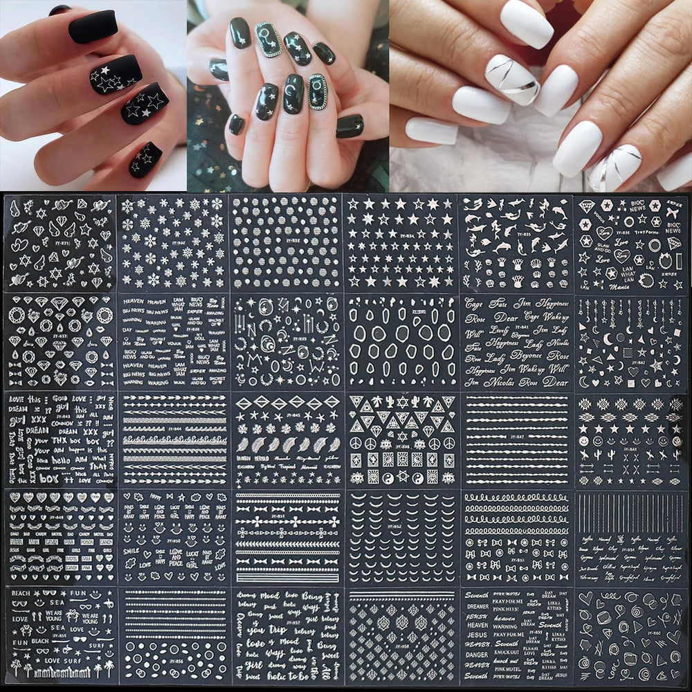 GUFUGU moon flower nail art decal for elegant festive designs.