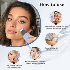 GUGUG Skin Scrubber anti-touch on-off design facilitates easy, hygienic startup.