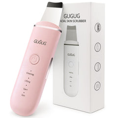GUGUG Skin Scrubber pink front shows gentle cleansing for clearer pores