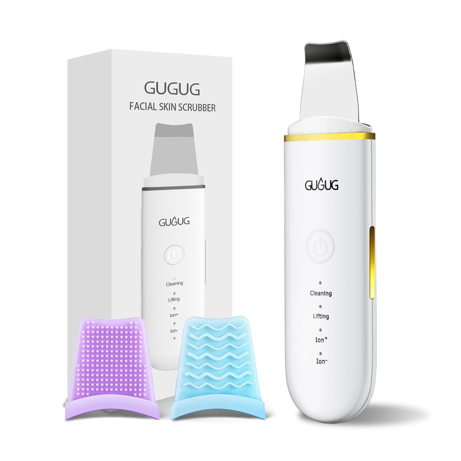 GUGUG Skin Scrubber face spatula in action delivering deep facial cleansing.