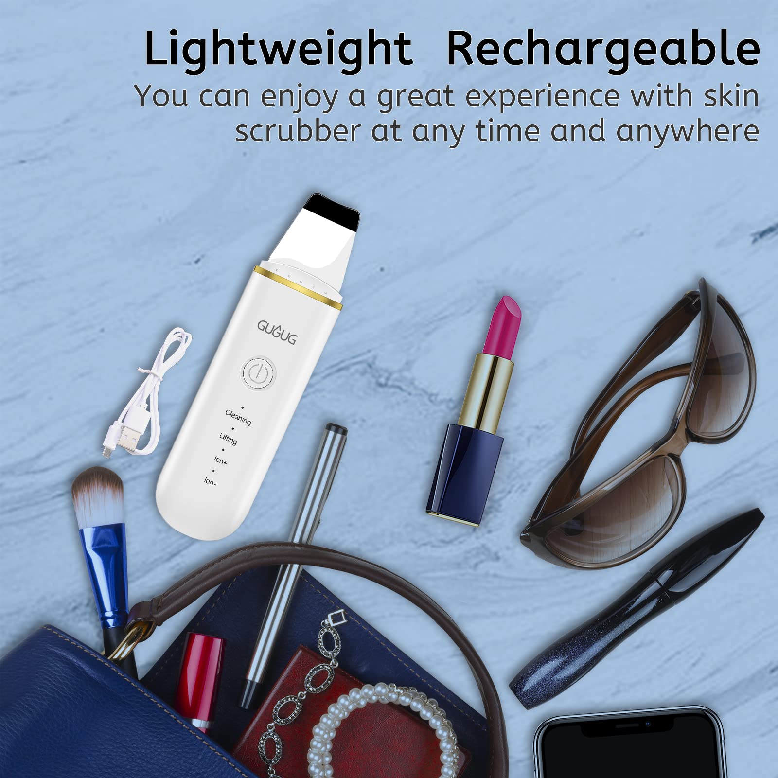 GUGUG Skin Scrubber compact design shown as an ideal gift option.