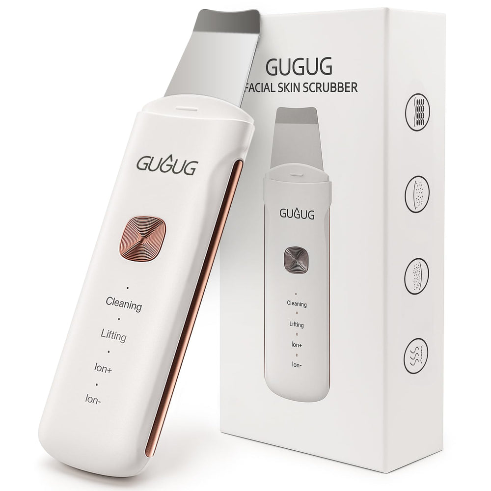 GUGUG Skin Scrubber head closeup for gentle pore cleansing on damp skin.