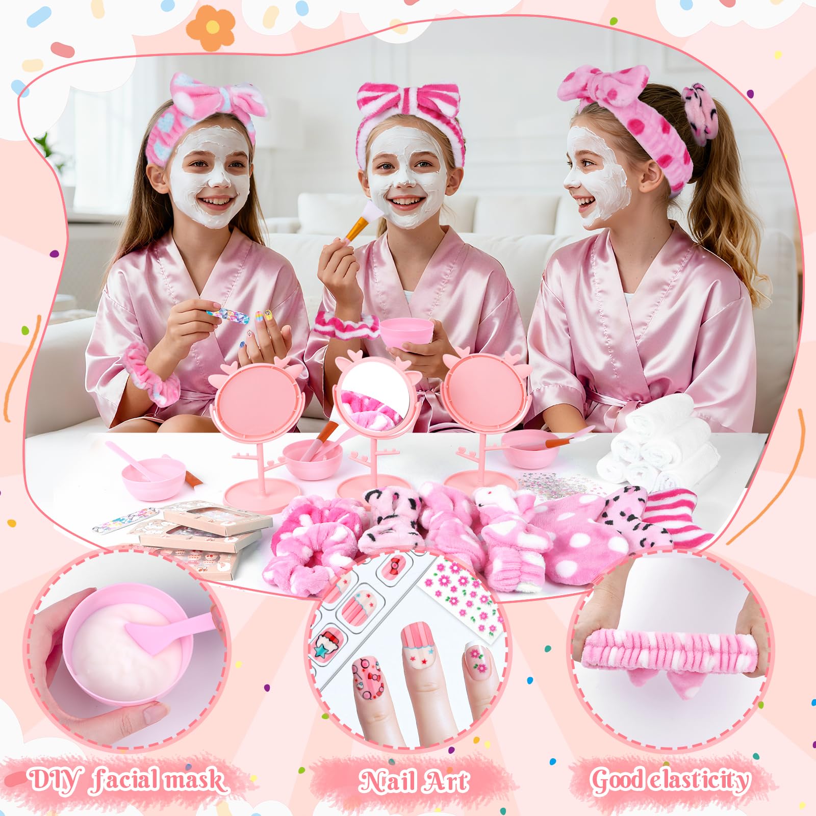 Guifizeiom sleepover eye masks pink offer soft comfort for relaxing facials.
