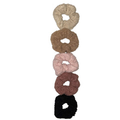 Guiyal teddy scrunchie nude blends with outfits for everyday hairstyles.
