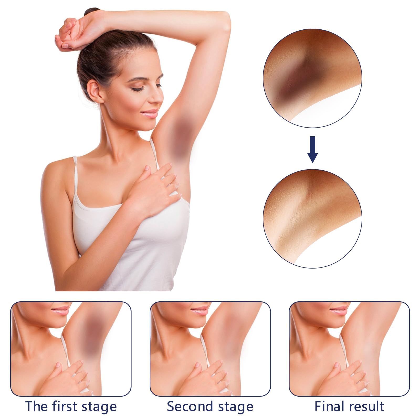 Gukei inner-thigh cream swirl supports targeted brightening and skin evenness.