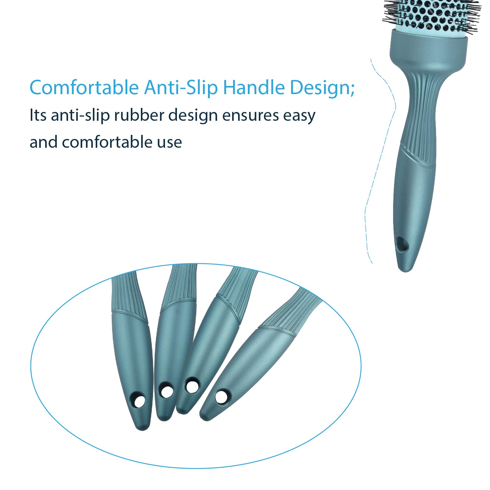 Gulrear tourmaline ion technology brush boosts shine and even heat distribution.