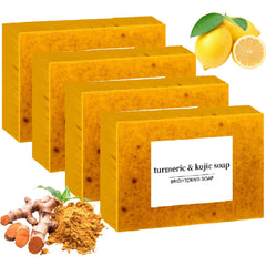 Guluxly Lemon Turmeric Kojic Soap bar with citrus accents for a refreshing cleanse.