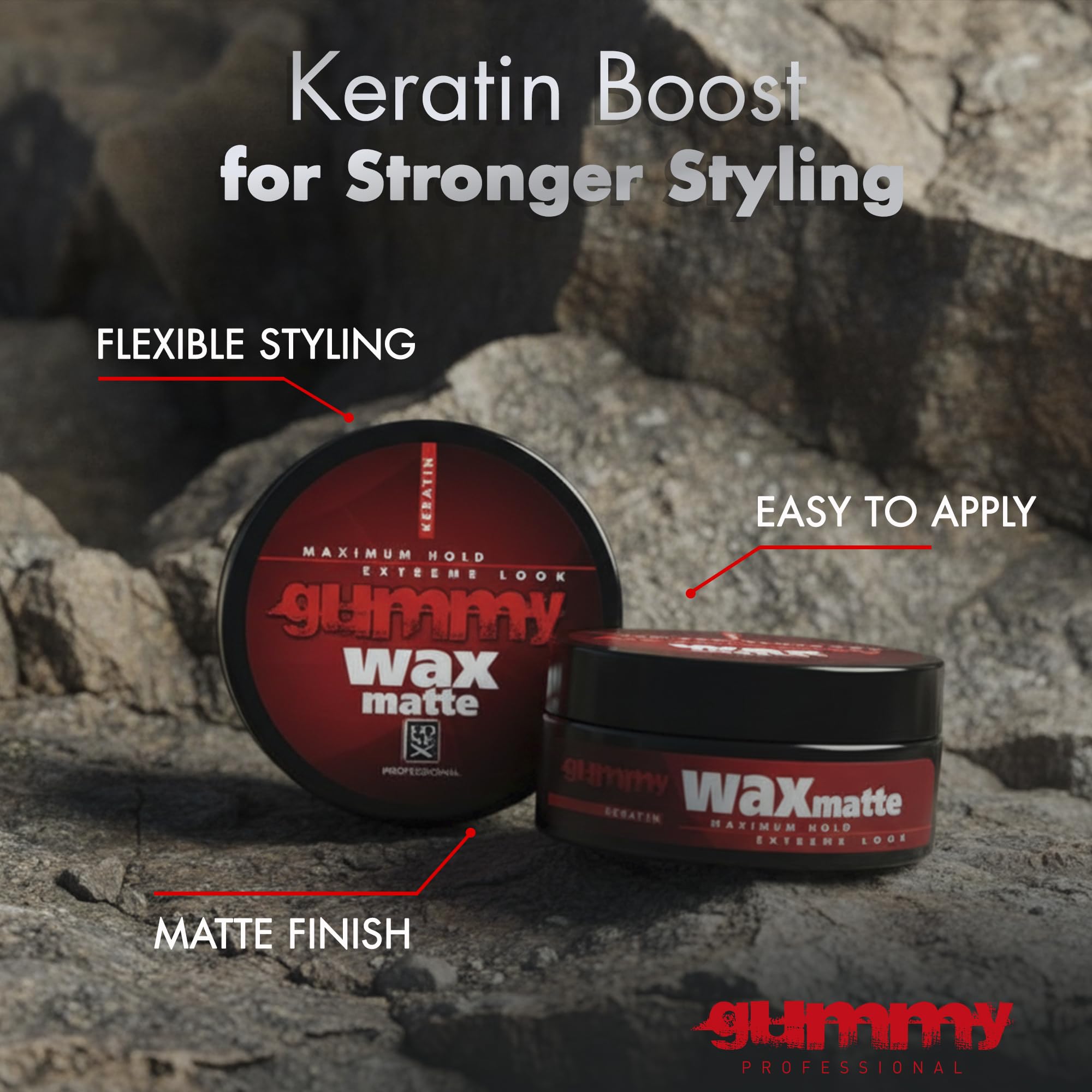 Gummy barber-grade results at home image conveys professional-quality grooming routine.