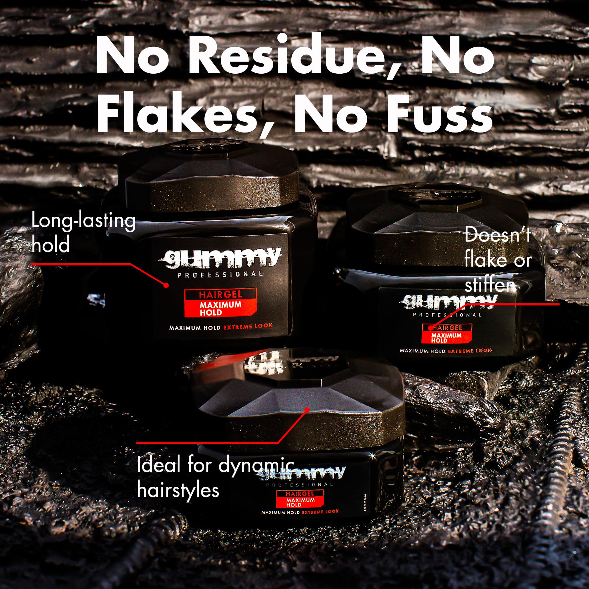Gummy Hair Gel long-lasting-style preserves polished appearance