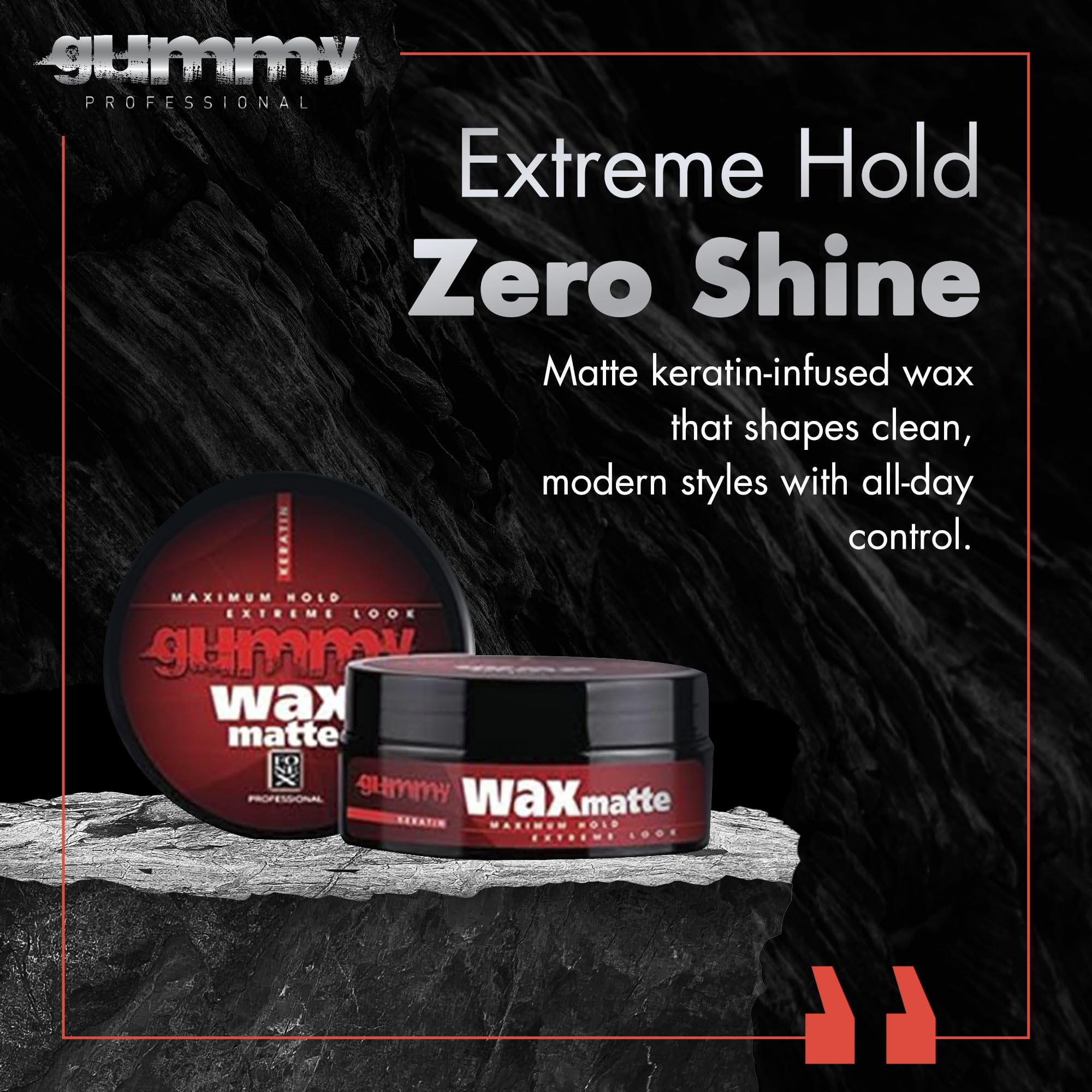 Gummy hair wax texture application demonstrates easy-to-spread paste for natural, matte styles.