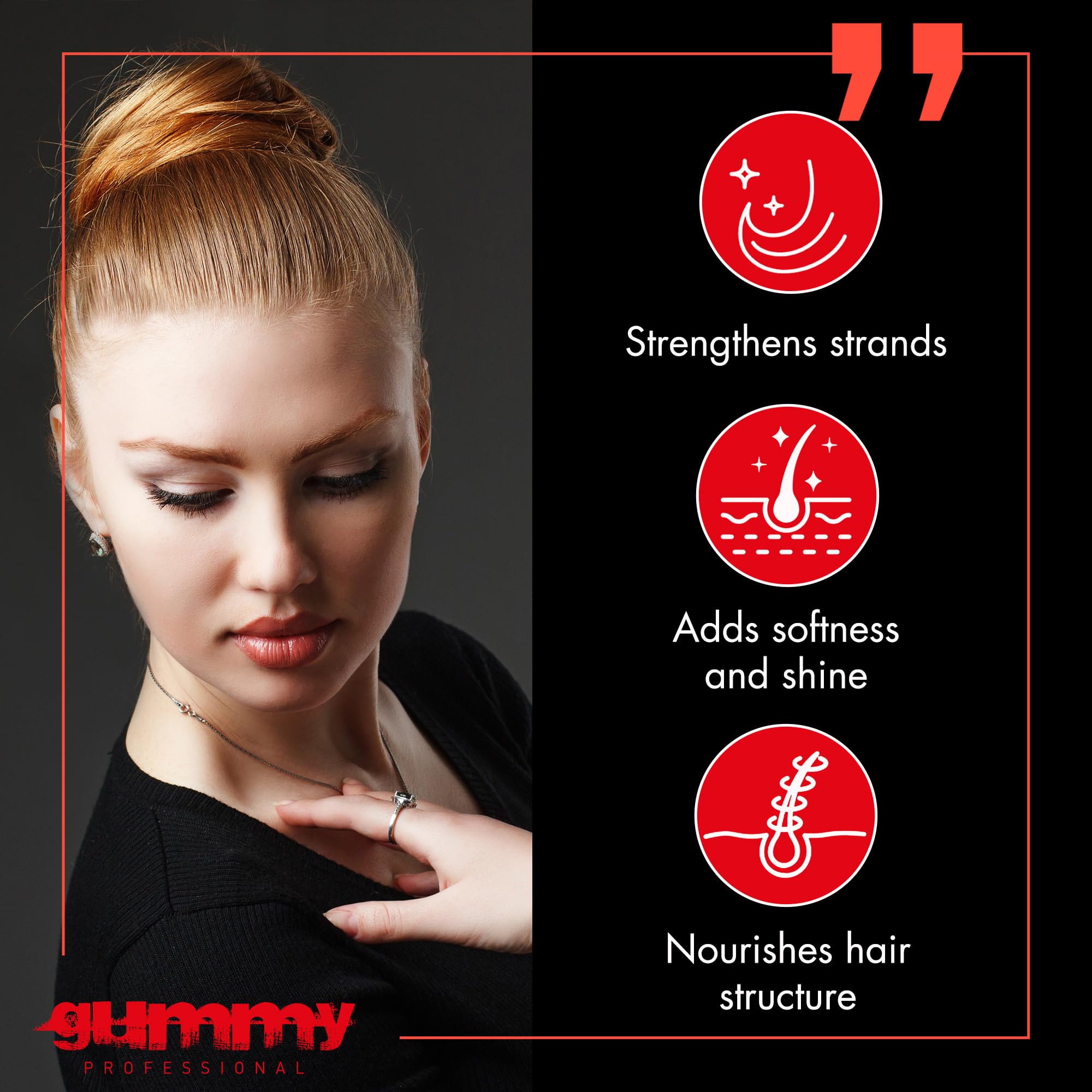 Gummy Professional hair gel braids-twists smooths braids with lasting, clean hold