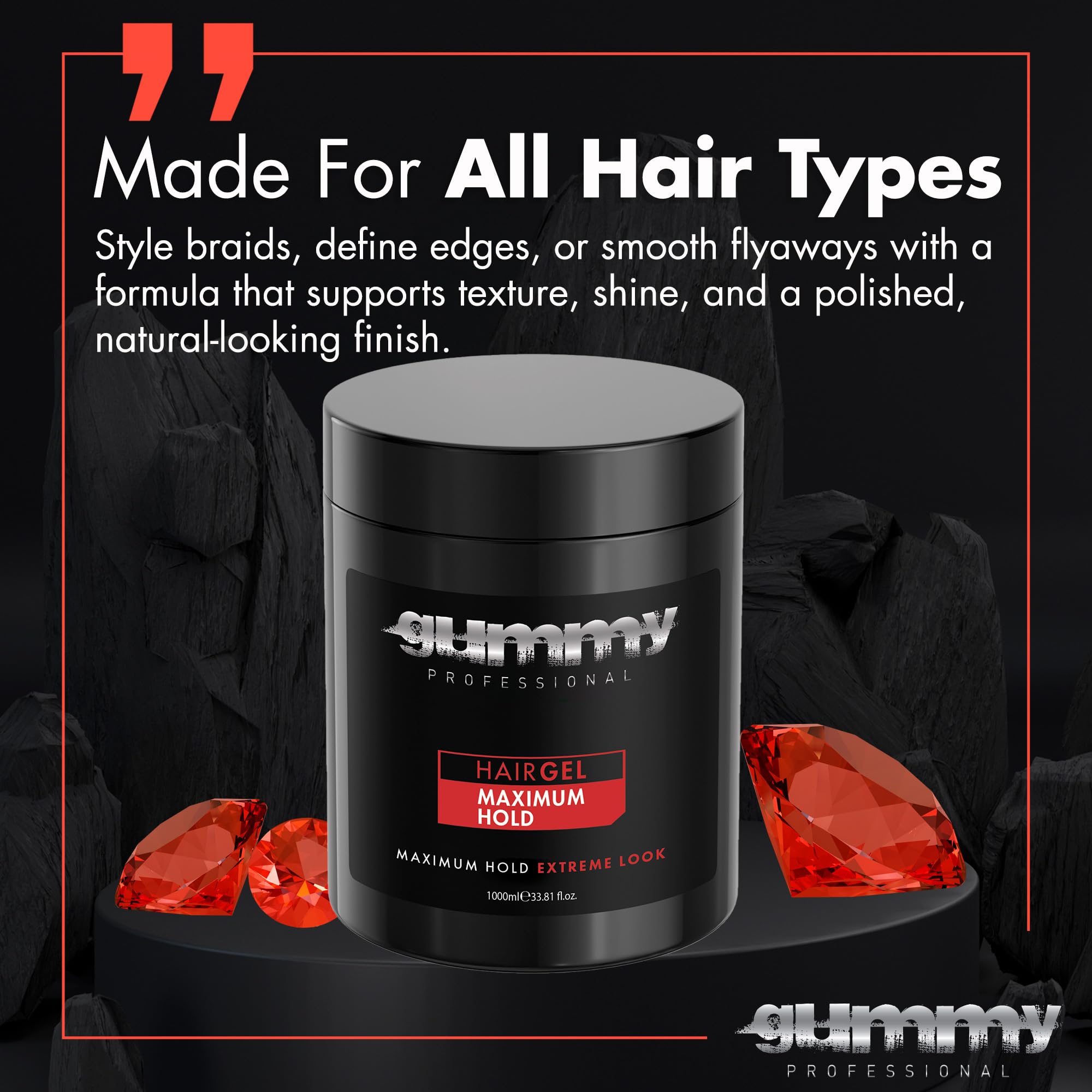 Gummy Professional hair gel conditioning-in-one-step nourishes while styling