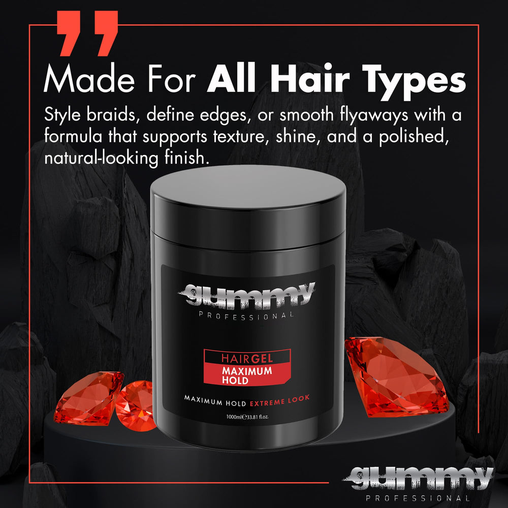 Gummy Professional hair gel conditioning-in-one-step nourishes while styling