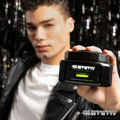 Gummy Professional Hair Gel demonstrating curly-definition with keratin for controlled curls.