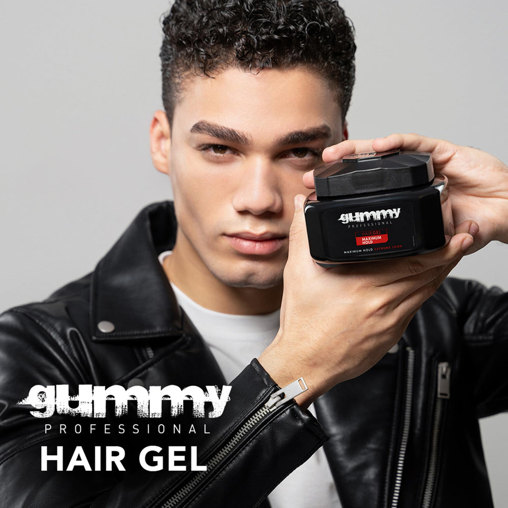 Gummy Professional hair gel easy-styling start-to-finish for quick controlled looks