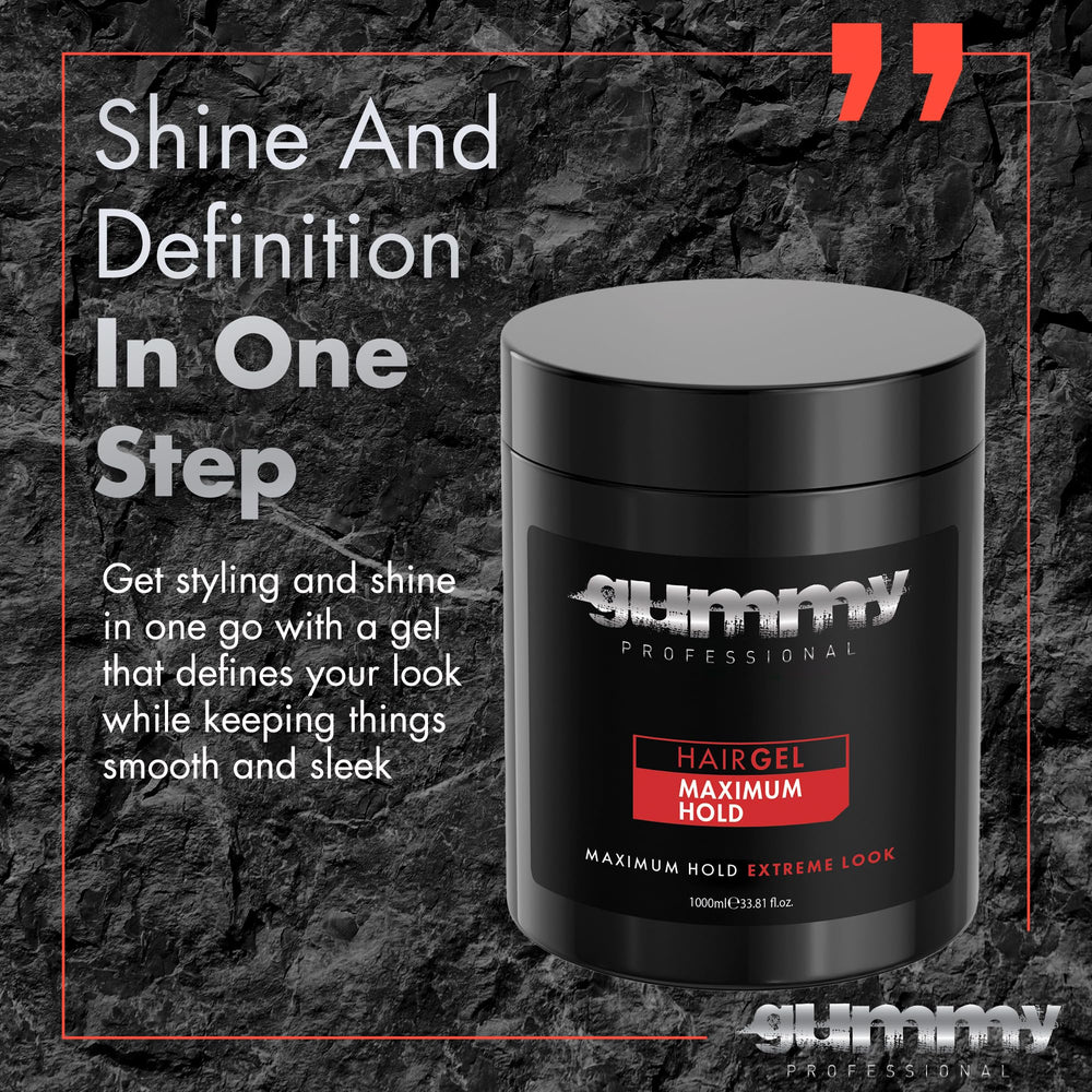 Gummy Professional hair gel shine-neat-finish gives a clear natural-looking gloss