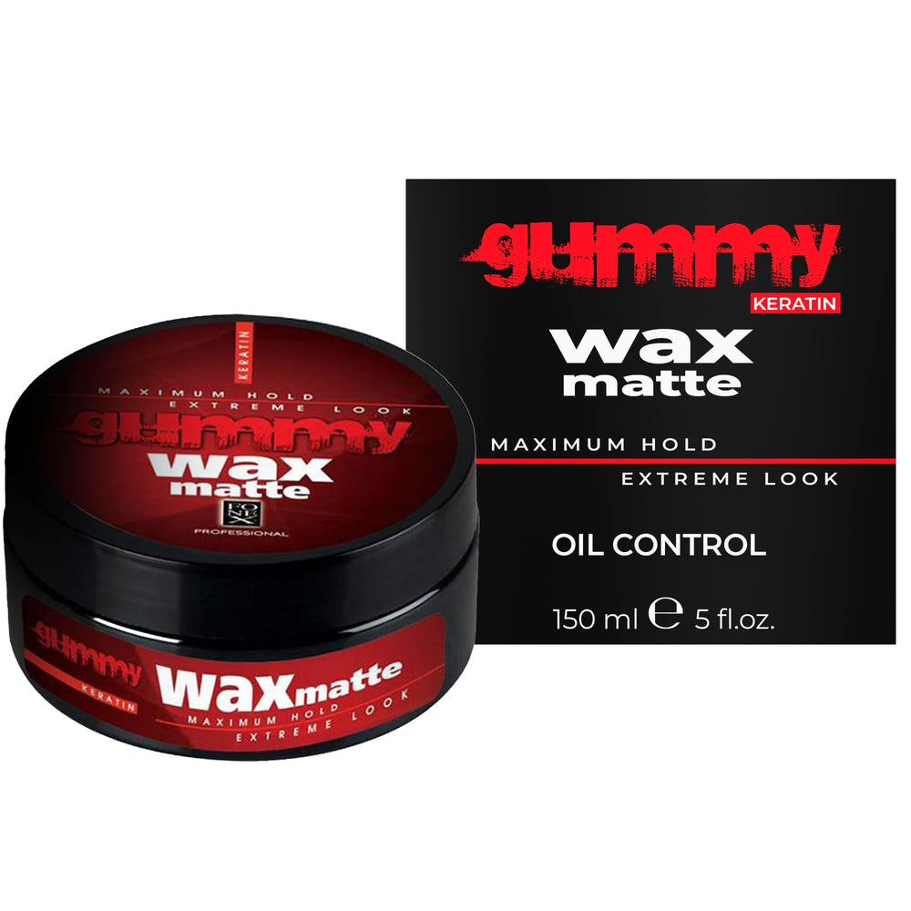 Gummy professional hair wax keratin packaging shows salon-grade results you can achieve at home.
