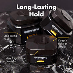 Gummy Professional Plus Hair Gel edge-definition on hairlines for polished edges.