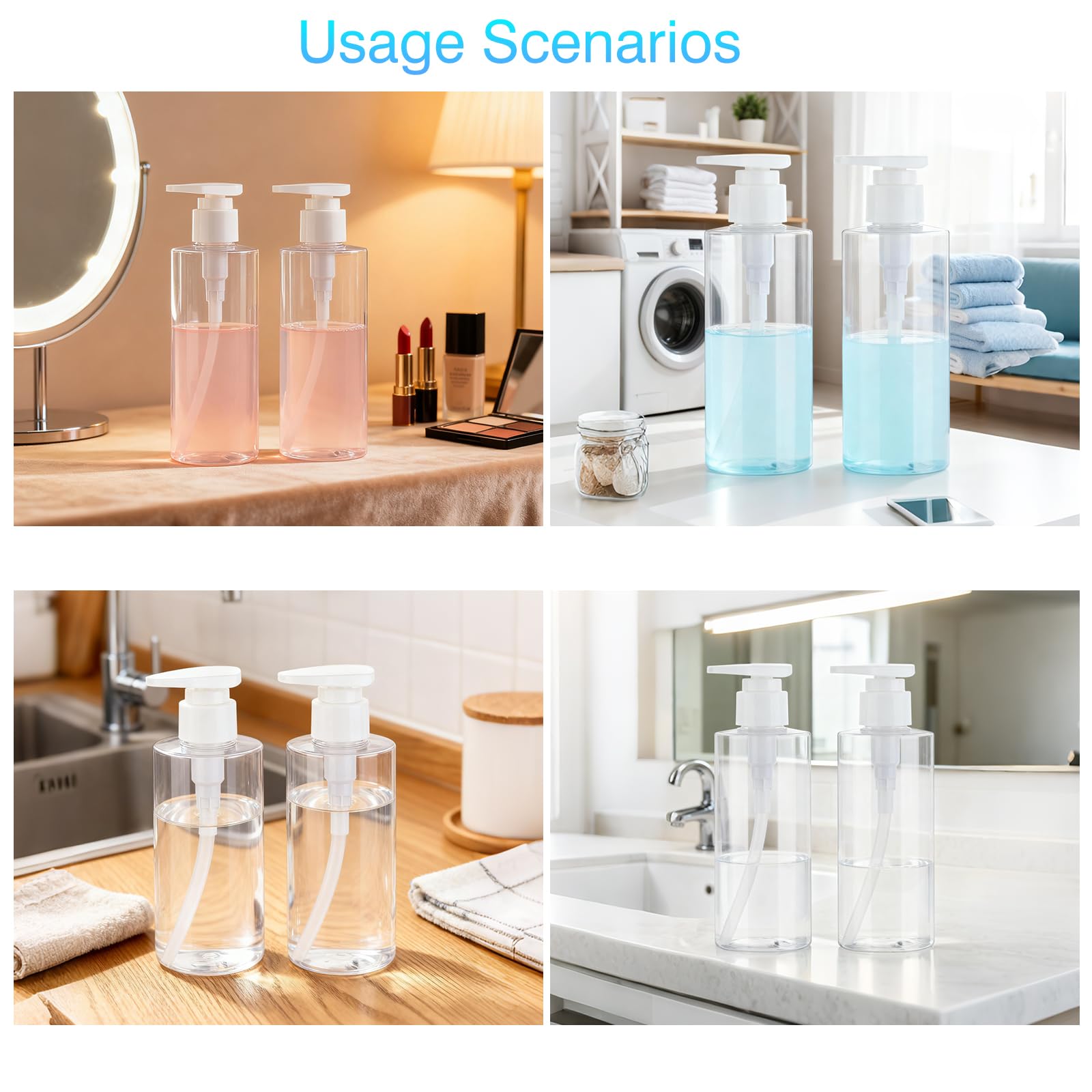 Gungtien 2-pack setup suitable for dish soap, hand soap, or lotion.