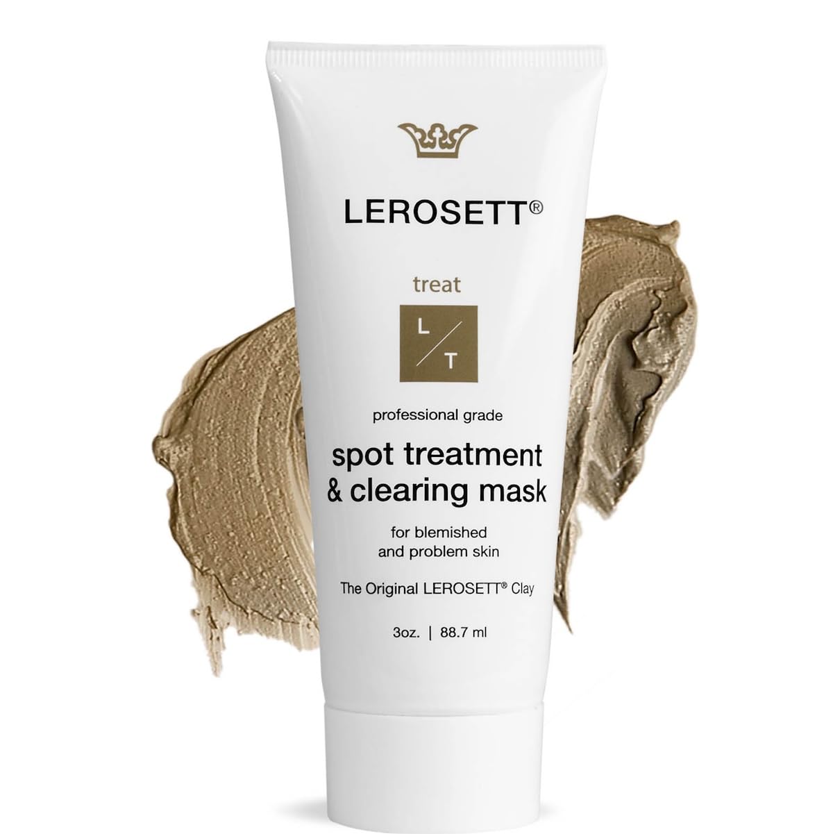Gunilla Of Sweden LEROSETT facial clay mask tube closeup for pore refining and oil control