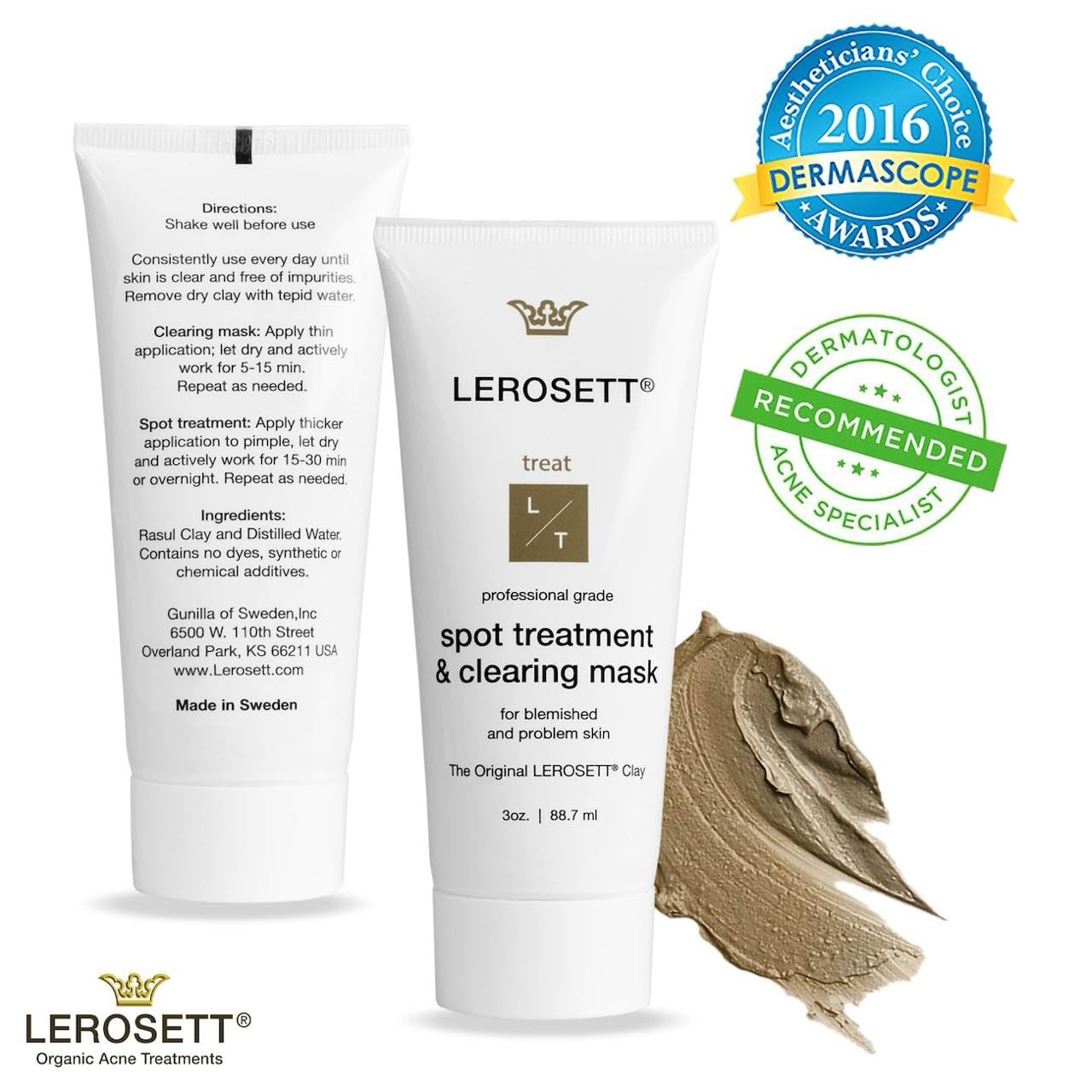 Gunilla Of Sweden LEROSETT pore tightening effect on skin for a refined look