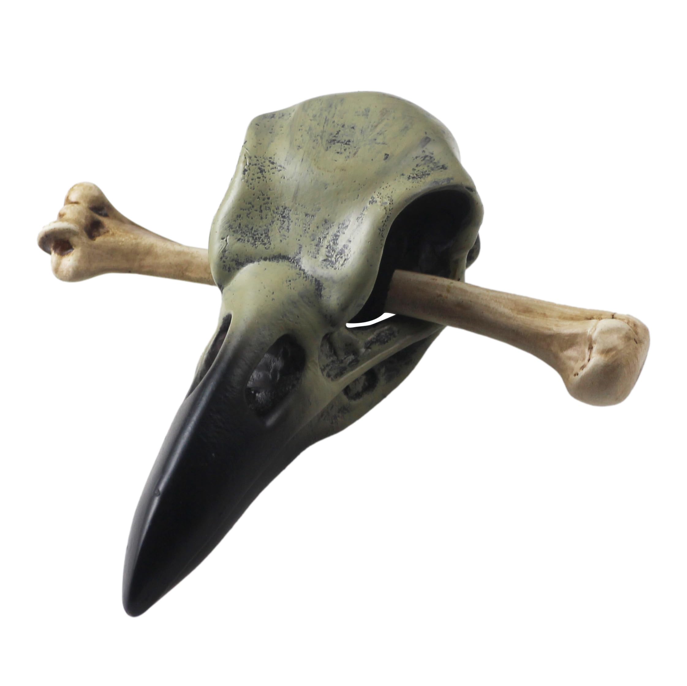 GuoShuang resin crow skull ornament adds striking gothic detail for hairstyles.
