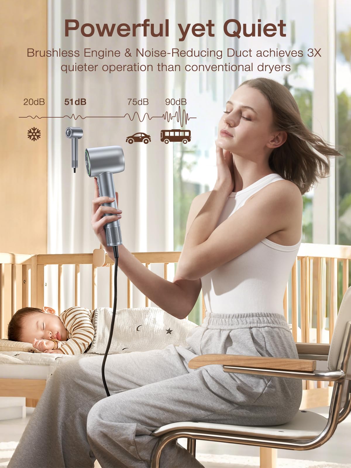 Guowo diffuser attachment enables even, frizz-free blowouts.