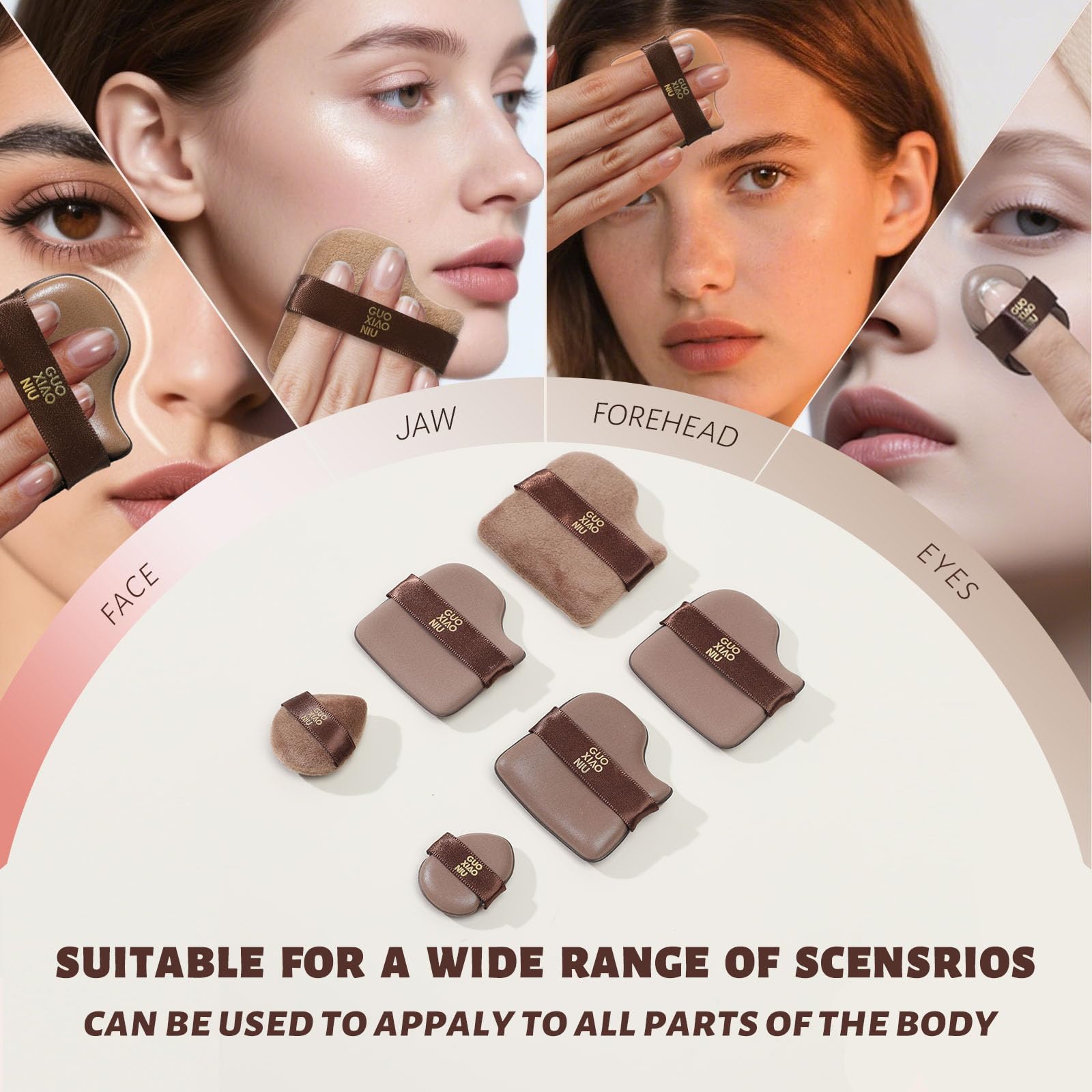 Guoxiaoniu fingertip mini puff for precise concealing and spot setting