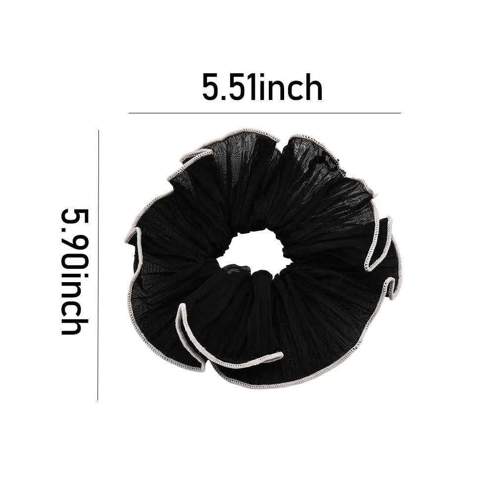 Guqqeuc big hair scrunchies cream, versatile for work or casual outfits.