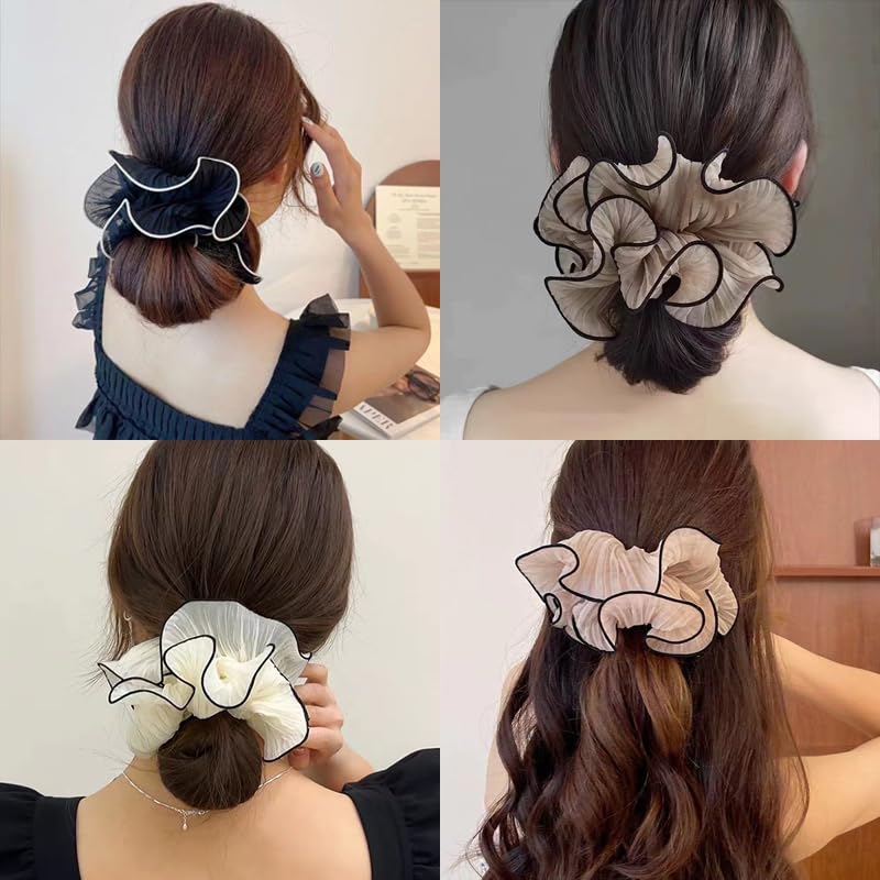 Guqqeuc hair scrunchies thick-hair suitable for voluminous styles.