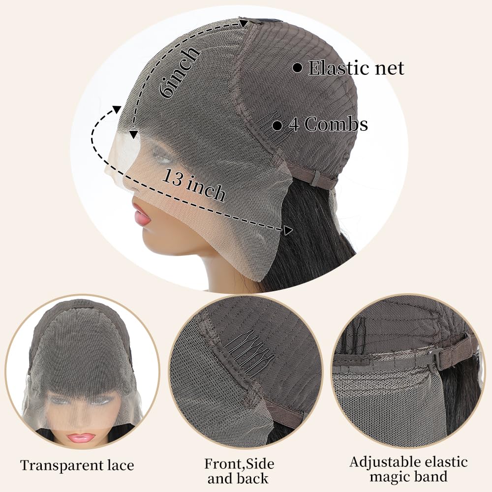 Gurdan natural black lace-front wig on model highlighting healthy shine and effortless styling.