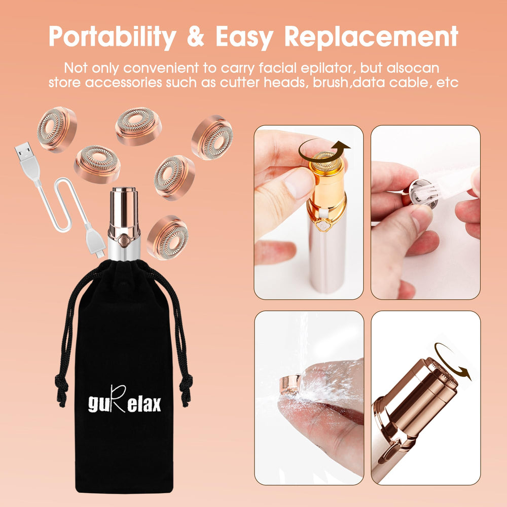 Gurelax cleaning brush included for quick maintenance of heads.