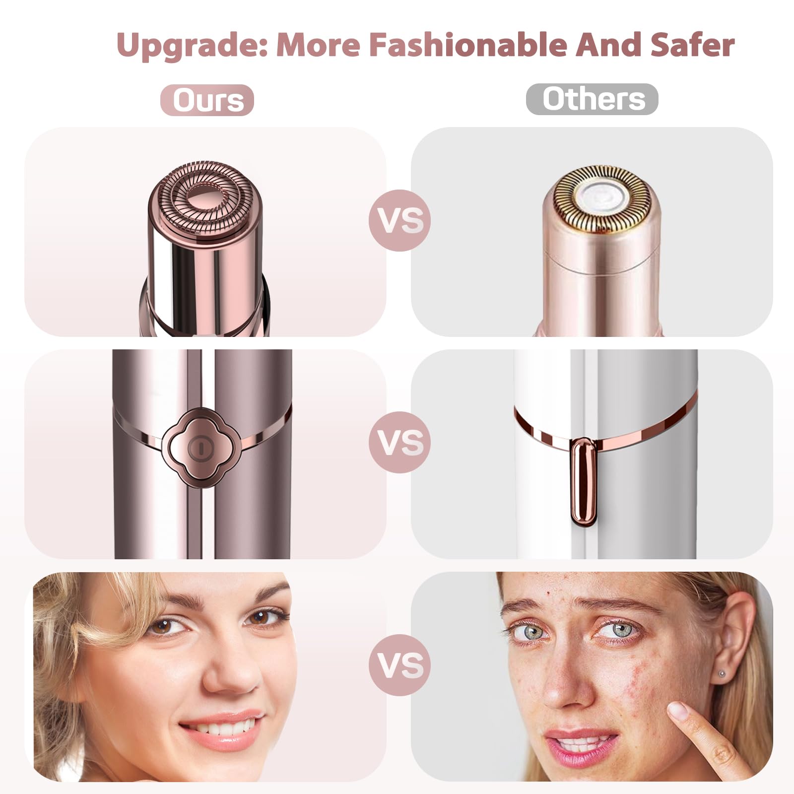 Gurelax hair removal device IPX7 waterproof blade head is easy to clean
