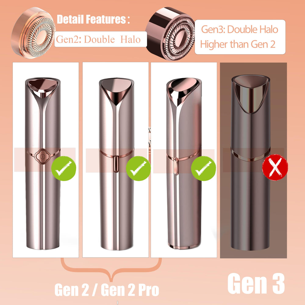 Gurelax rose gold plated heads for smooth, irritation-free finishing.