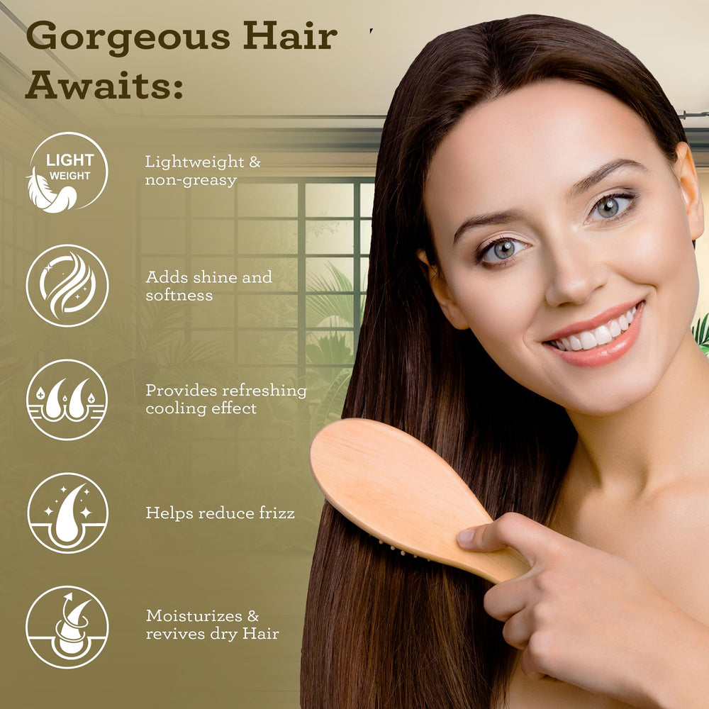 GuruNanda rosemary mint oil massaged into scalp for revitalized feel.
