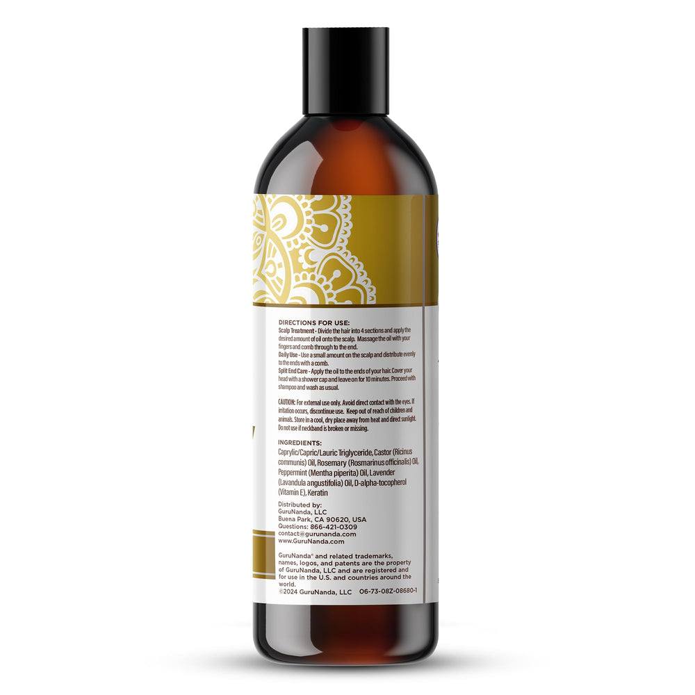 GuruNanda rosemary mint routine bottle as part of daily care.