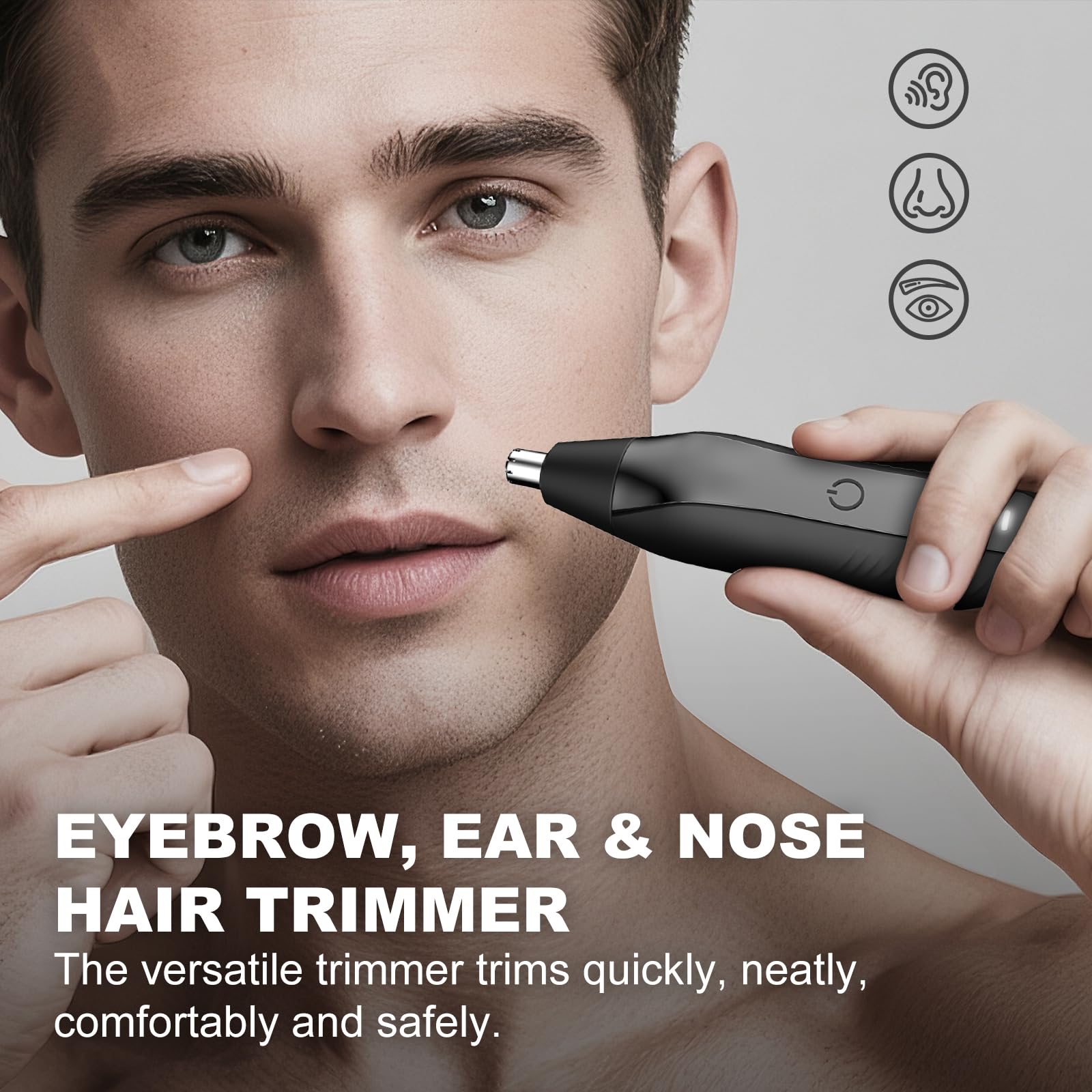 Guryo nose trimmer with interchangeable heads for versatile grooming.