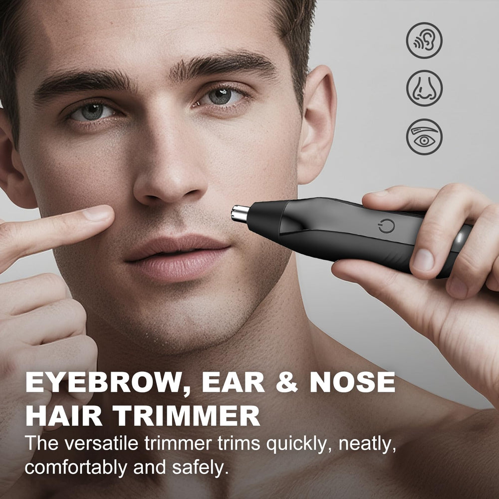 Guryo nose trimmer with interchangeable heads for versatile grooming.