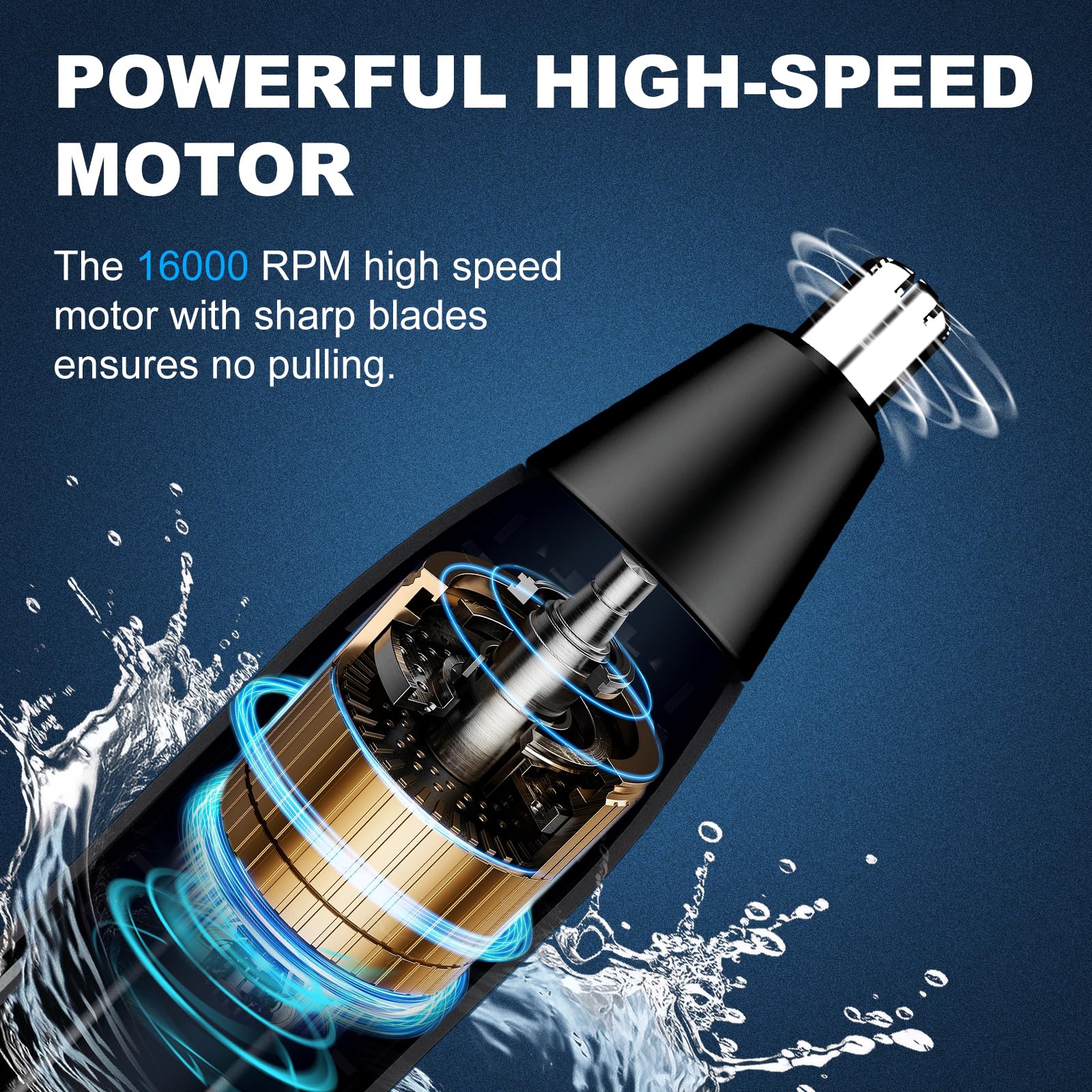 Guryo nose trimmer LED display shows battery status clearly.