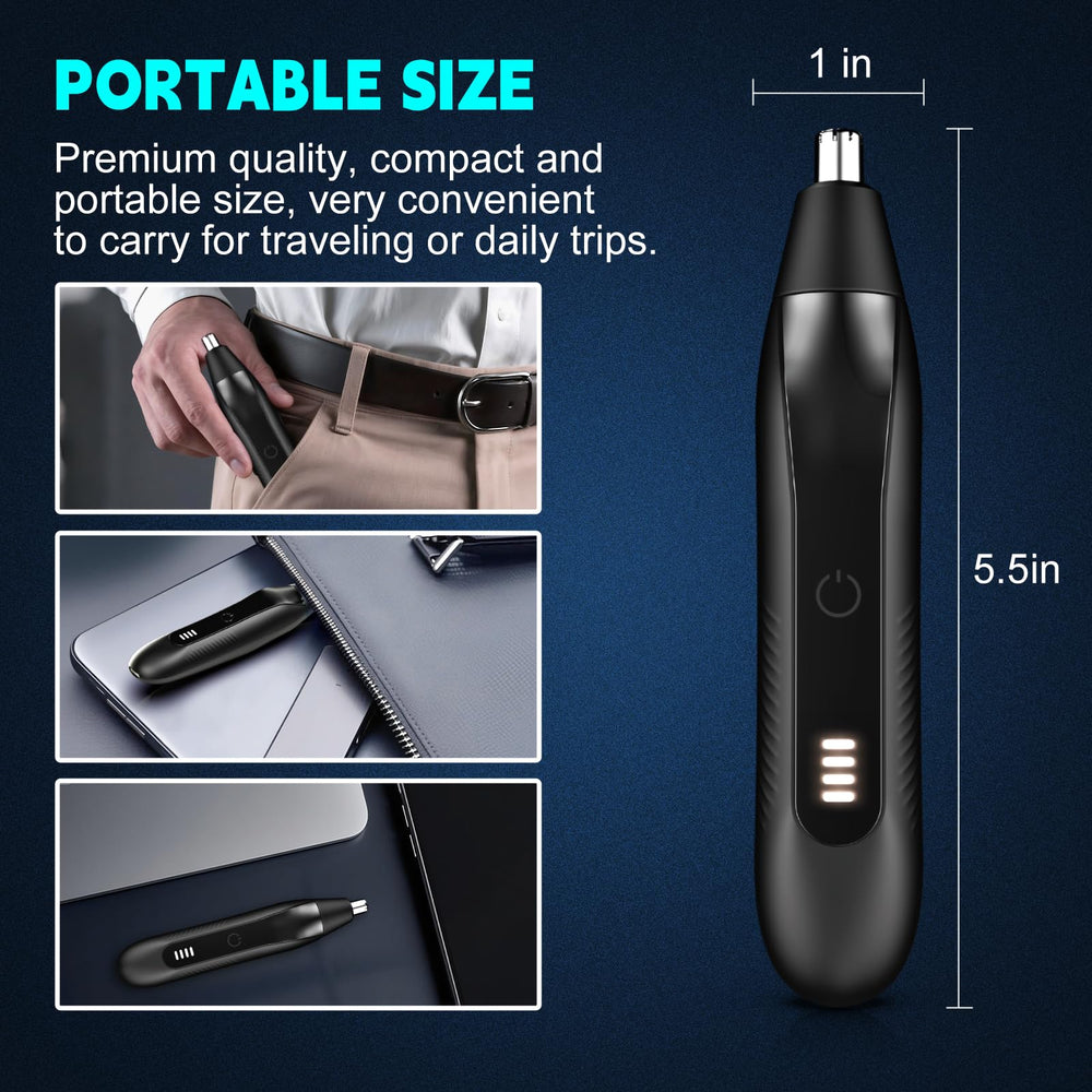 Guryo nose trimmer Type-C recharge for easy charging on the go.