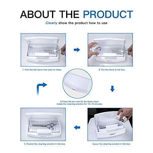 Gusnilo Nail Tools Box interior tray supports tools during cleaning and drying.