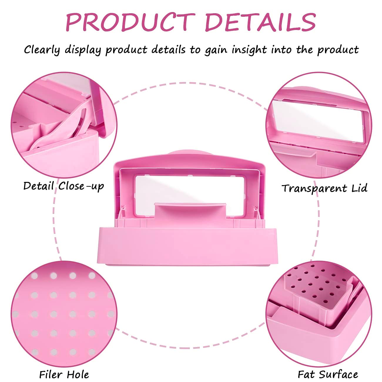 Gusnilo sanitizing tray holds professional nail tools securely for salon or home.
