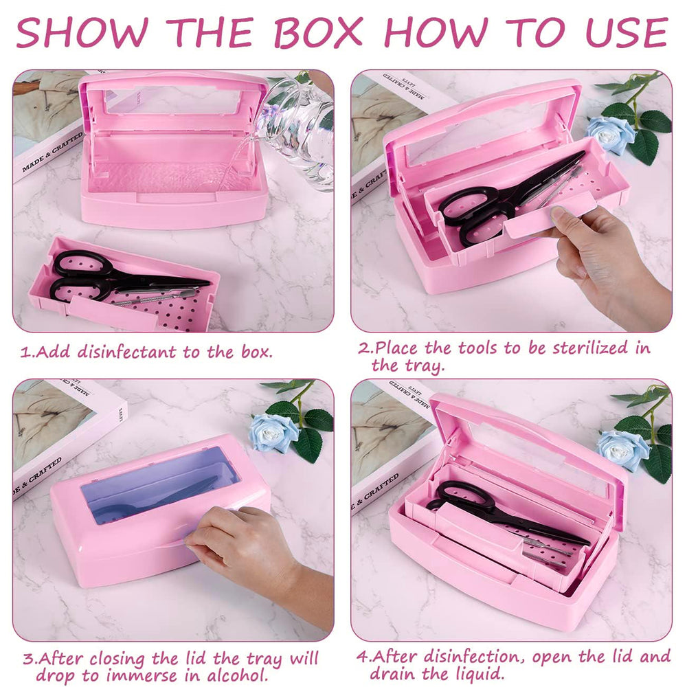 Gusnilo sanitizing tray includes one storage box for convenient setup.